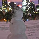 Snowman, with Sheep Meadow skyline